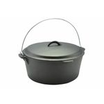 Casa si Gradina - Bucatarie si vesela - Vase pentru gatit - Oale si cratite - Ceaun fonta, cu maner si capac, 6 L, 30x10 cm, Perfect Home - Infinity.ro