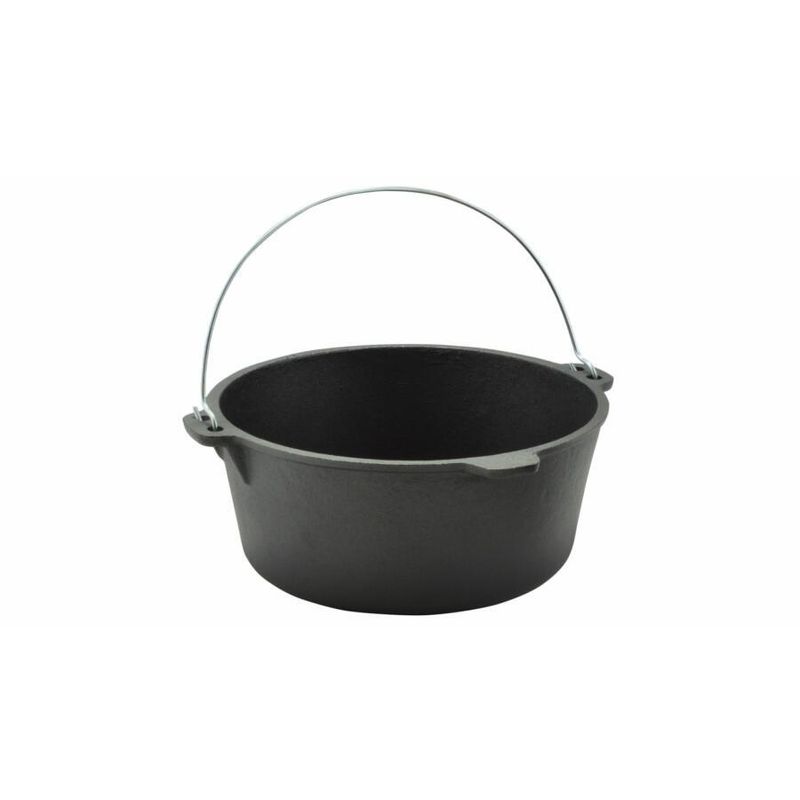 Casa si Gradina - Bucatarie si vesela - Vase pentru gatit - Oale si cratite - Ceaun fonta, cu maner si capac, 6 L, 30x10 cm, Perfect Home - Infinity.ro