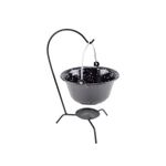 Casa si Gradina - Bucatarie si vesela - Vase pentru gatit - Oale si cratite - Ceaun pentru servire emailat, 0.8 L, negru perlat, Perfect Home - Infinity.ro