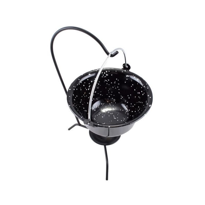 Casa si Gradina - Bucatarie si vesela - Vase pentru gatit - Oale si cratite - Ceaun pentru servire emailat, 0.8 L, negru perlat, Perfect Home - Infinity.ro