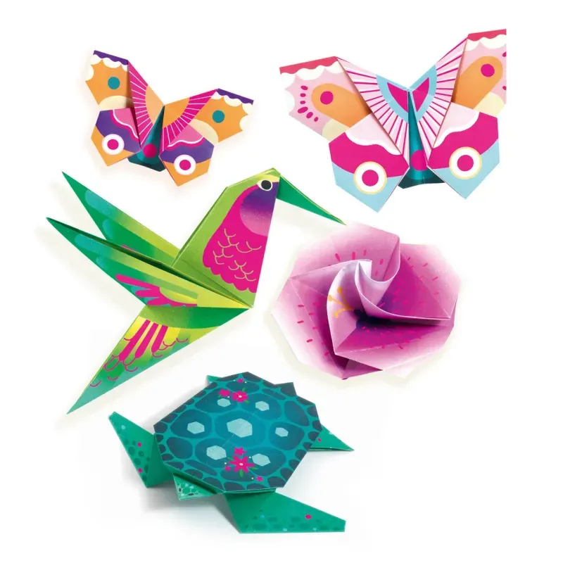 Jucarii, Copii si Bebe - Jucarii si jocuri - Jucarii & jocuri educative - Jocuri si jucarii educative - Joc creativ origami Animale si flori exotice - Infinity.ro