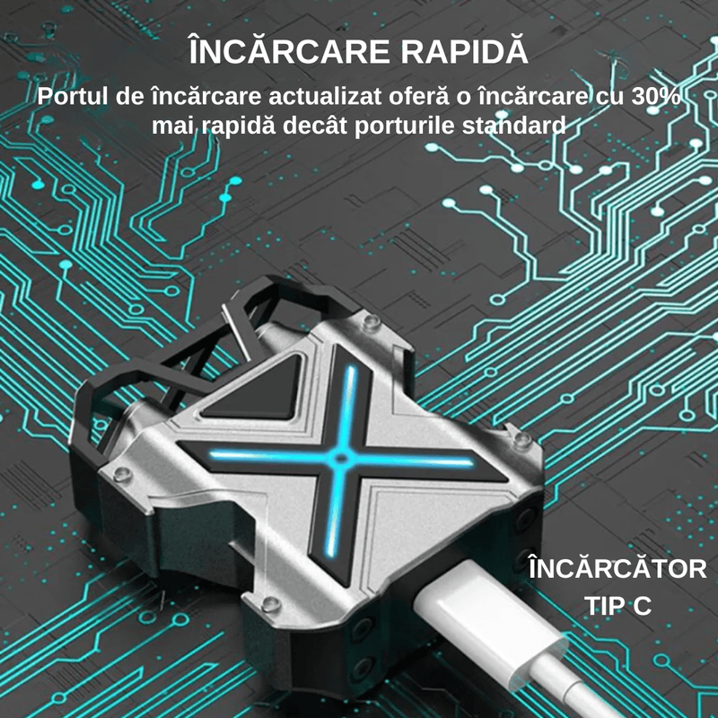 PC, gaming si accesorii - Gaming - Accesorii gaming - Controlere, Volane si Casti gaming - Casti Wireless Gaming LUDORA®, Bluetooth 5.3, cu Dopuri Hi-Fi, Premium Sound, Distanta 10m, Autonomie Medie 12H - Infinity.ro