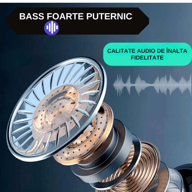 PC, gaming si accesorii - Gaming - Accesorii gaming - Controlere, Volane si Casti gaming - Casti Wireless Gaming LUDORA®, Bluetooth 5.3, cu Dopuri Hi-Fi, Premium Sound, Distanta 10m, Autonomie Medie 12H - Infinity.ro