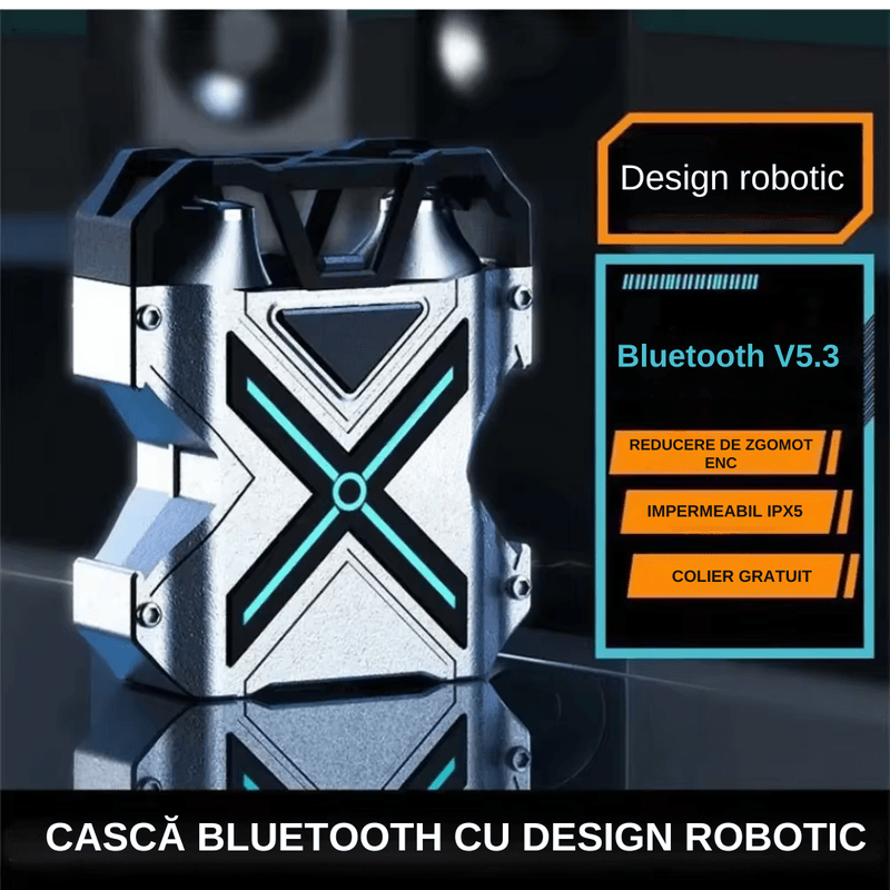 PC, gaming si accesorii - Gaming - Accesorii gaming - Controlere, Volane si Casti gaming - Casti Wireless Gaming LUDORA®, Bluetooth 5.3, cu Dopuri Hi-Fi, Premium Sound, Distanta 10m, Autonomie Medie 12H - Infinity.ro