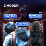 PC, gaming si accesorii - Gaming - Accesorii gaming - Controlere, Volane si Casti gaming - Casti Wireless Gaming LUDORA®, Bluetooth 5.3, cu Dopuri Hi-Fi, Premium Sound, Distanta 10m, Autonomie Medie 12H - Infinity.ro