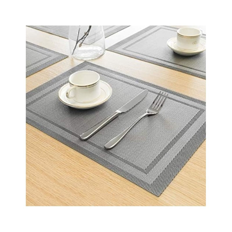 Casa si Gradina - Textile si covoare - Textile bucatarie - Servete si naproane - Suport - napron de masa gri, rezistent la apa, dreptunghiular, MP34S - Infinity.ro