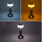 Casa si Gradina - Corpuri si surse de iluminat - Veioze si lampi - Lampi de veghe - Lampa metalica Stk de masa cu USB, 3 nivele de lumina si functie touch 21 cm - Infinity.ro