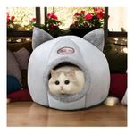 Petshop - Accesorii petshop - Culcusuri si custi - Culcusuri si saltele - Pat culcus de iarna pentru pisici, gri, model CAT HOUSE, KOT16 - Infinity.ro