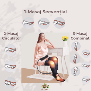 Aparat de masaj pentru picioare cu presopunctura si incalzire tip cizme, Long JoyNest®, Drenaj limfatic