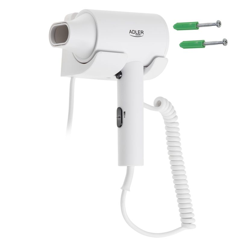Ingrijire personala si Cosmetice - Aparate & accesorii ingrijire personala - Hair styling - Uscatoare de par - Uscator de par Adler AD2285w, sistem montare pe perete, 3 setari temperatura, viteza 26m/s, 18500 RPM, 2000W - Infinity.ro