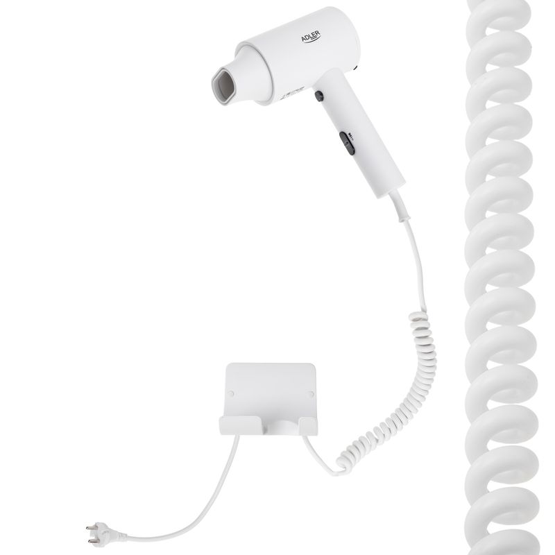 Ingrijire personala si Cosmetice - Aparate & accesorii ingrijire personala - Hair styling - Uscatoare de par - Uscator de par Adler AD2285w, sistem montare pe perete, 3 setari temperatura, viteza 26m/s, 18500 RPM, 2000W - Infinity.ro
