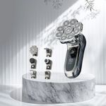 Ingrijire personala si Cosmetice - Aparate & accesorii ingrijire personala - Aparate de ras si tuns - Aparate de ras electrice - Aparat de ras electric Profesional, Accesorii 6 in 1, 9 lame rotative, uscat si umed, Afisaj LED, Barba, Cap si Nas - Infinity.ro