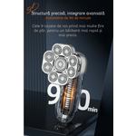 Ingrijire personala si Cosmetice - Aparate & accesorii ingrijire personala - Aparate de ras si tuns - Aparate de ras electrice - Aparat de ras electric Profesional, Accesorii 6 in 1, 9 lame rotative, uscat si umed, Afisaj LED, Barba, Cap si Nas - Infinity.ro
