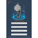 Ingrijire personala si Cosmetice - Aparate & accesorii ingrijire personala - Aparate de ras si tuns - Aparate de ras electrice - Aparat de ras electric Profesional, Accesorii 6 in 1, 9 lame rotative, uscat si umed, Afisaj LED, Barba, Cap si Nas - Infinity.ro