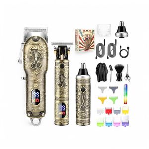 Masina de tuns si aparat de ras, 3 in, profesionala, trimmer cu lama T par/barba/par corporal/nas, rezistent la apa