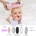 Jucarii, Copii si Bebe - Carucioare si articole de transport - Accesorii transport copii - Casti Antifonice Pentru Copii si Bebelusi 3-36 luni, Protectie Auditiva, Prindere Sigura Fontanela, Alb cu Roz - Infinity.ro