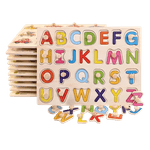 Jucarii, Copii si Bebe - Jucarii si jocuri - Jucarii bebelusi - Jucarii interactive bebelusi - Puzzle incastru din Lemn, litere, Piese 3D, 3 ani+, EduJucarii - Infinity.ro