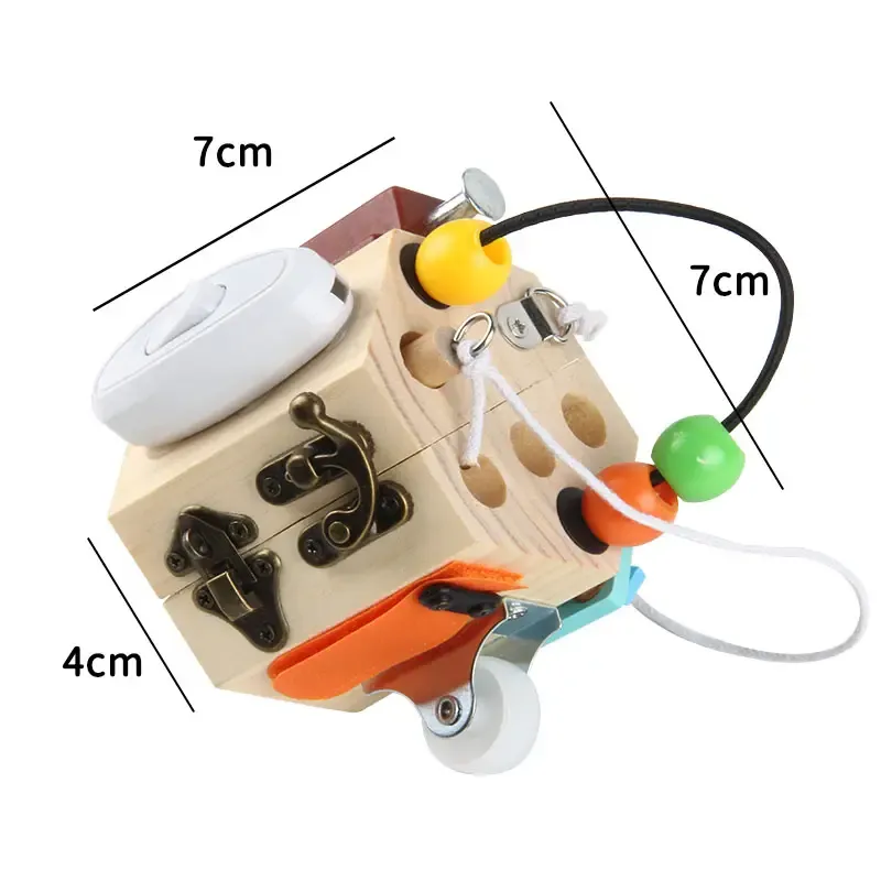 Jucarii, Copii si Bebe - Jucarii si jocuri - Jucarii & jocuri educative - Jucarii interactive - Cub Montessori  14 in 1 cu activitati senzoriale pentru copii, Busy Cube, 3 ani+, Edujucarii - Infinity.ro