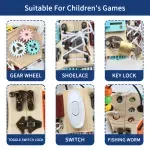 Jucarii, Copii si Bebe - Jucarii si jocuri - Jucarii & jocuri educative - Jucarii interactive - Cub Montessori  14 in 1 cu activitati senzoriale pentru copii, Busy Cube, 3 ani+, Edujucarii - Infinity.ro