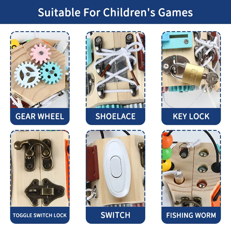 Jucarii, Copii si Bebe - Jucarii si jocuri - Jucarii & jocuri educative - Jucarii interactive - Cub Montessori  14 in 1 cu activitati senzoriale pentru copii, Busy Cube, 3 ani+, Edujucarii - Infinity.ro