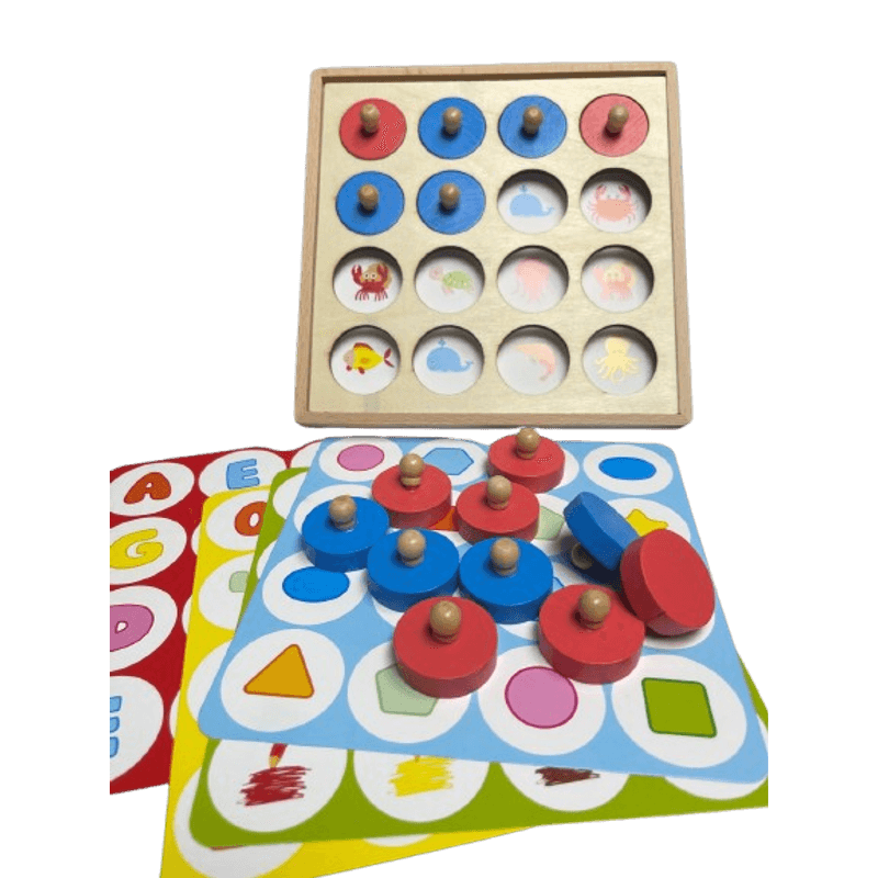 Jucarii, Copii si Bebe - Jucarii si jocuri - Jucarii & jocuri educative - Jucarii interactive - Joc educativ de memorie  si asociere „Multi Function Memory Chess”, 3 ani+, EduJucarii - Infinity.ro