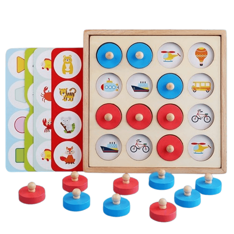 Jucarii, Copii si Bebe - Jucarii si jocuri - Jucarii & jocuri educative - Jucarii interactive - Joc educativ de memorie  si asociere „Multi Function Memory Chess”, 3 ani+, EduJucarii - Infinity.ro