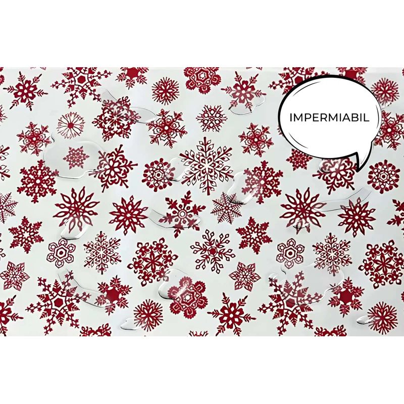 Casa si Gradina - Textile si covoare - Textile bucatarie - Fete de masa - Traversa de masa 180x40cm, din bumbac impermeabil, fata de masa imprimeu Craciun 3D, Koken, Rezistenta la pete - Infinity.ro