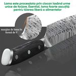 Casa si Gradina - Bucatarie si vesela - Vesela si tacamuri - Cutite si seturi de cutite - Cutit Profesional de bucatarie model Damasc, Koken, Lama de 21 cm, otel continut ridicat de carbon, Maner ergonomic Lemn - Infinity.ro