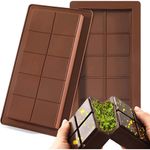 Casa si Gradina - Bucatarie si vesela - Ustensile bucatarie - Forme prajituri - Forma ciocolata din silicon premium, antiaderenta Koken Forma clasica ciocolata Dubai 10 patratele, 25x13x1.5 cm, Maro - Infinity.ro