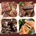 Casa si Gradina - Bucatarie si vesela - Ustensile bucatarie - Forme prajituri - Forma ciocolata din silicon premium, antiaderenta Koken Forma clasica ciocolata Dubai 10 patratele, 25x13x1.5 cm, Maro - Infinity.ro