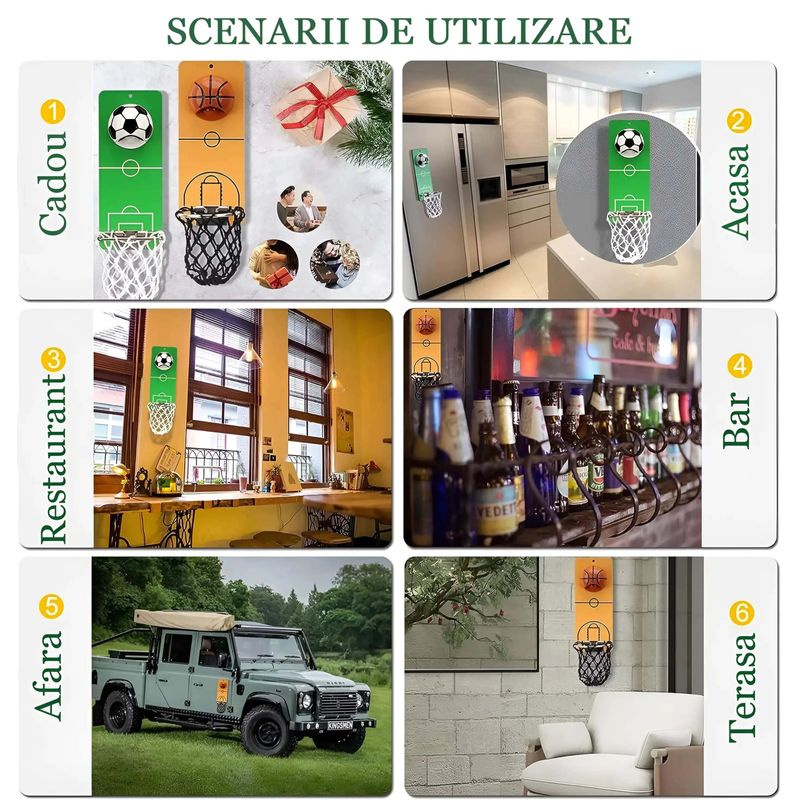 Casa si Gradina - Bucatarie si vesela - Accesorii bar - Tirbusoane si dopuri - Desfacator de Sticle cu Colector de Capace Koken, - Decor si Cadou Perfect, 20x8 cm, 3 Moduri de Instalare, Otel/Verde - Infinity.ro