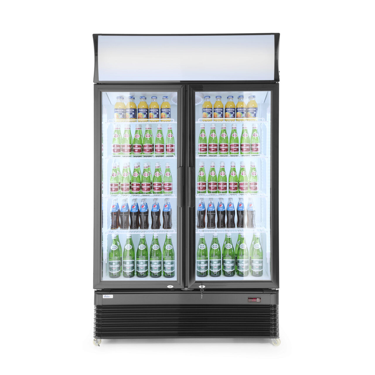 Vitrina frigorifica cu panou iluminat, 2 usi, 618 l, Arktic, 230V/400W, 1120x595x(H)1965 cm