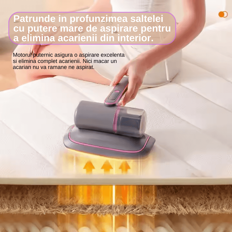Electronice si Electrocasnice - Ingrijirea locuintei - Aspiratoare - Aspirator Profesional LUDORA® de Mana Antiacarieni , 2 in 1 Tehnologie UV, Putere de Aspirare de 12000pa, Filtru HEPA - Infinity.ro