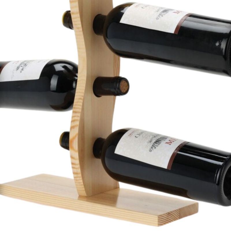Casa si Gradina - Bucatarie si vesela - Accesorii bar - Suporturi bauturi - Suport pentru 4 sticle de vin, lemn de pin, 30x10x40 cm, Excellent Houseware - Infinity.ro