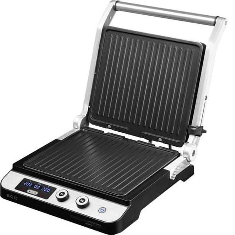 Electronice si Electrocasnice - Electrocasnice bucatarie - Aparate de gatit & desert - Gratare electrice - Contact grill ECG KG 1000 Gourmet, 1650–2000 W, 2 termostate independente - Infinity.ro