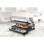 Electronice si Electrocasnice - Electrocasnice bucatarie - Aparate de gatit & desert - Gratare electrice - Contact grill ECG KG 1000 Gourmet, 1650–2000 W, 2 termostate independente - Infinity.ro