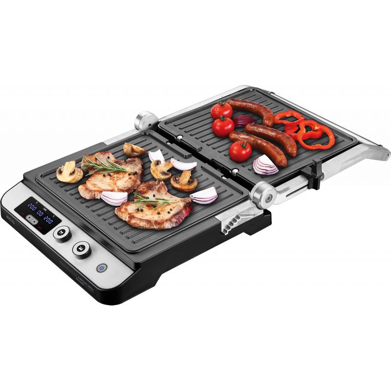 Electronice si Electrocasnice - Electrocasnice bucatarie - Aparate de gatit & desert - Gratare electrice - Contact grill ECG KG 1000 Gourmet, 1650–2000 W, 2 termostate independente - Infinity.ro
