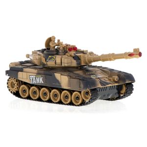 Tanc cu telecomanda 1:14 camuflaj desert, viteza maxima 8 km/h, 33x12x12 cm