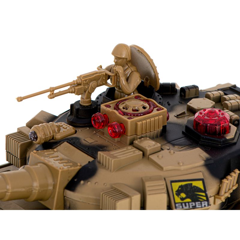 Jucarii, Copii si Bebe - Jucarii si jocuri - Vehicule si jucarii cu telecomanda - Masinute - Tanc cu telecomanda 1:14 camuflaj desert, viteza maxima 8 km/h, 33x12x12 cm - Infinity.ro