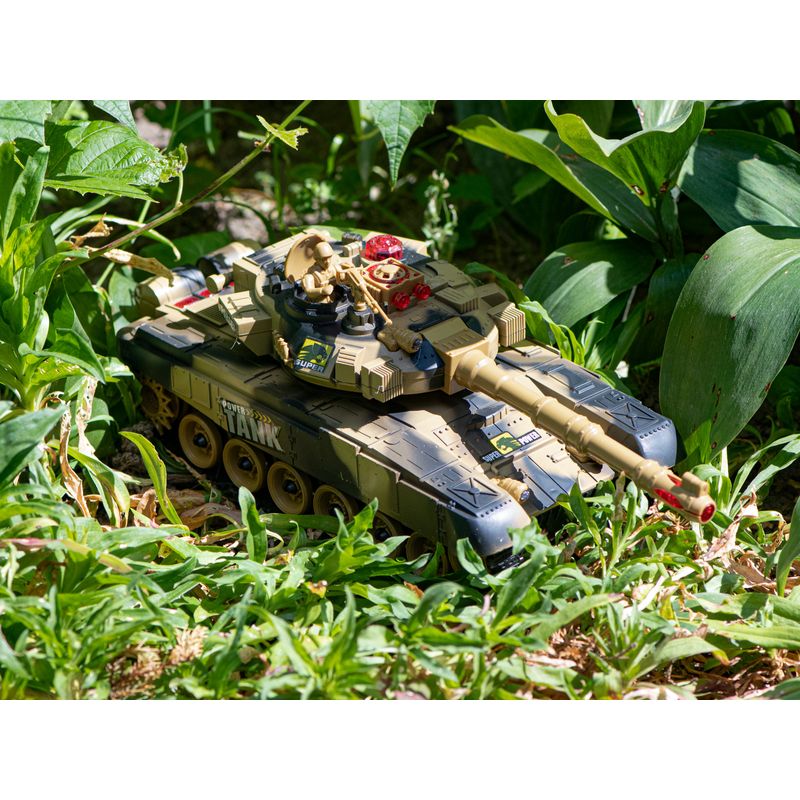 Jucarii, Copii si Bebe - Jucarii si jocuri - Vehicule si jucarii cu telecomanda - Masinute - Tanc cu telecomanda 1:14 camuflaj desert, viteza maxima 8 km/h, 33x12x12 cm - Infinity.ro