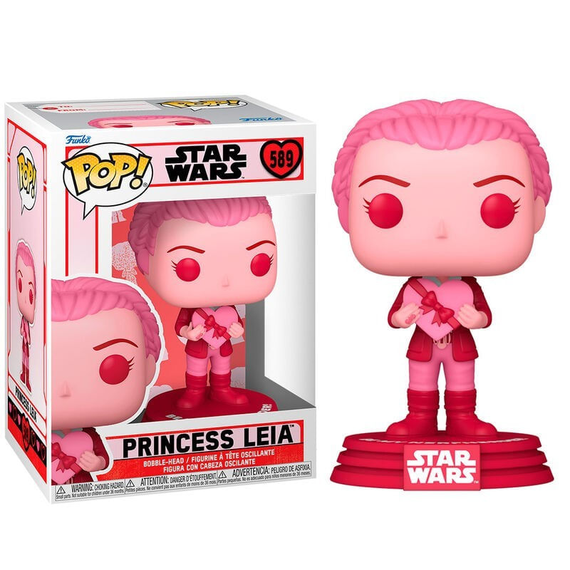 Jucarii, Copii si Bebe - Jucarii si jocuri - Figurine - Figurina POP Star Wars Valentines Princess Leia, 9cm - Infinity.ro
