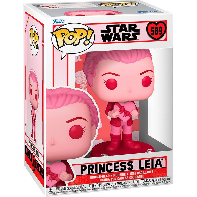 Jucarii, Copii si Bebe - Jucarii si jocuri - Figurine - Figurina POP Star Wars Valentines Princess Leia, 9cm - Infinity.ro
