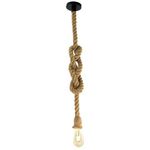 Casa si Gradina - Corpuri si surse de iluminat - Lustre si pendule - Lustra tip franghie, otel/iuta, 90 cm - Infinity.ro