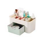 Ingrijire personala si Cosmetice - Machiaj - Portfarduri si genti cosmetice - Organizator pentru cosmetice, plastic, alb/verde, 20x10x8.7 cm - Infinity.ro