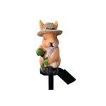 Casa si Gradina - Corpuri si surse de iluminat - Iluminat exterior - Lampi solare - Lampa solara LED, model veverita, 6-8h, maro, 43x15.4 cm - Infinity.ro