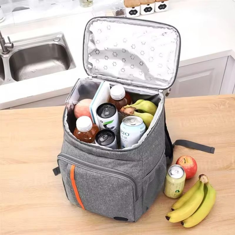 Sport si Outdoor - Articole de voiaj - Rucsacuri - Rucsac termic, 18L, gri, 42x29x19 cm - Infinity.ro