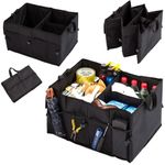 Auto si Moto - Piese auto si accesorii - Interior auto - Accesorii interior - Organizator auto, 3 compartimente, poliester, negru, 53x38x25.5 cm - Infinity.ro