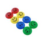 Casa si Gradina - Decoratiuni - Obiecte decorative - Magneti decorativi - Set 8 magneti frigider, Smiley Face, multicolor, 40 mm - Infinity.ro