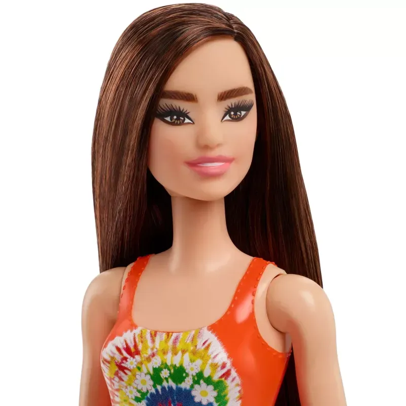 Jucarii, Copii si Bebe - Jucarii si jocuri - Papusi si accesorii - Papusi - Barbie Papusa Satena cu Costum de Baie Portocaliu - Infinity.ro