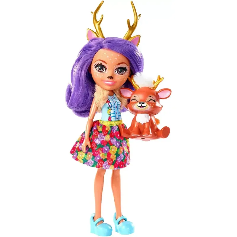 Jucarii, Copii si Bebe - Jucarii si jocuri - Papusi si accesorii - Papusi - Enchantimals  Papusi cu animalute, Danessa Deer si Sprint - Infinity.ro